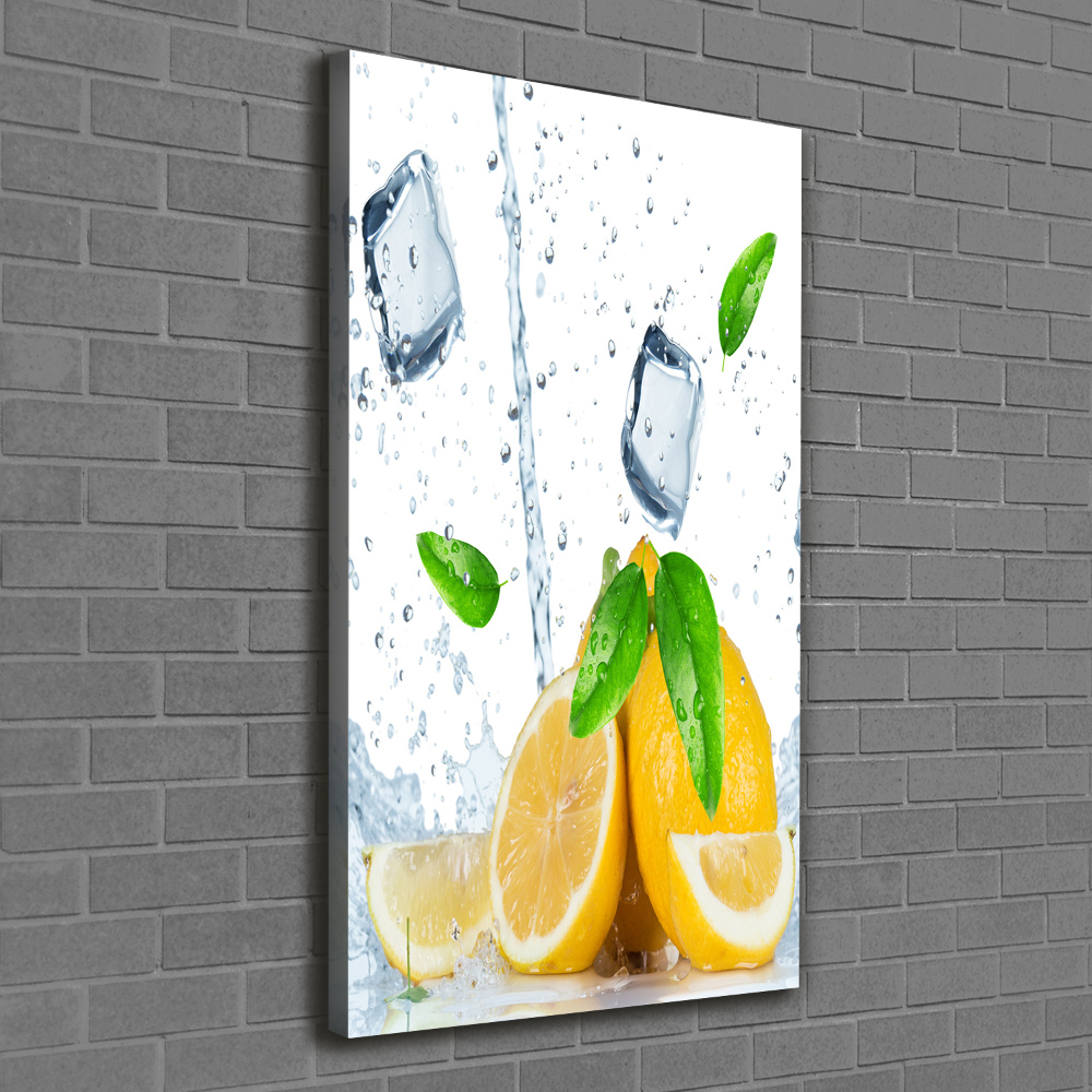 Large canvas wall art Lemon and ice