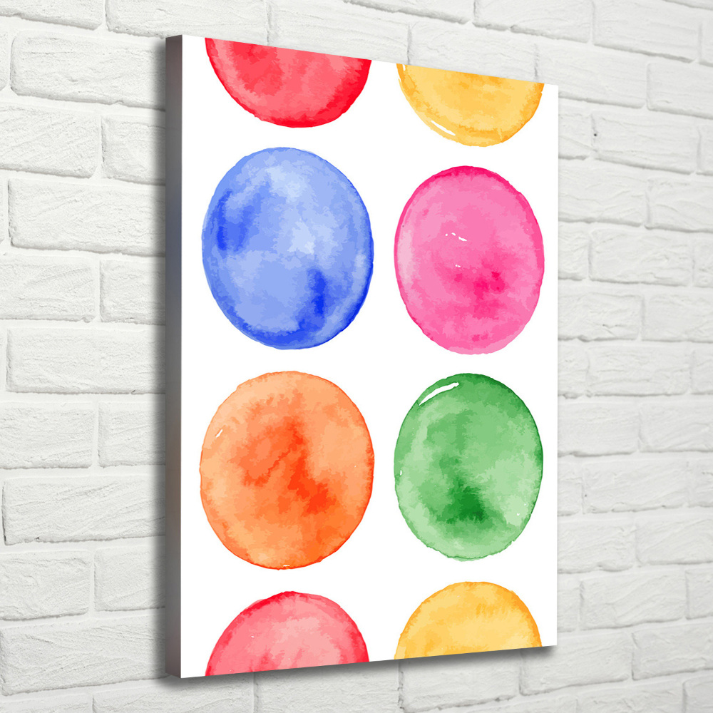 Large canvas wall art Colorful wheels