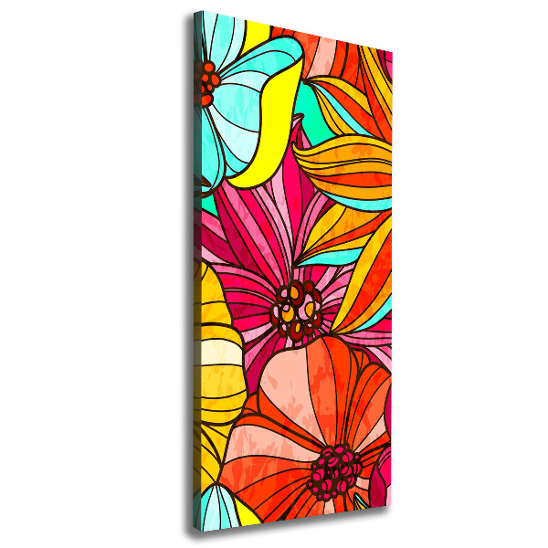 Canvas wall art Colorful flowers