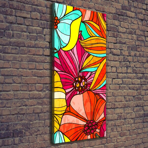 Canvas wall art Colorful flowers