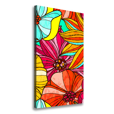 Canvas wall art Colorful flowers