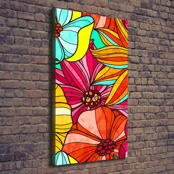 Canvas wall art Colorful flowers