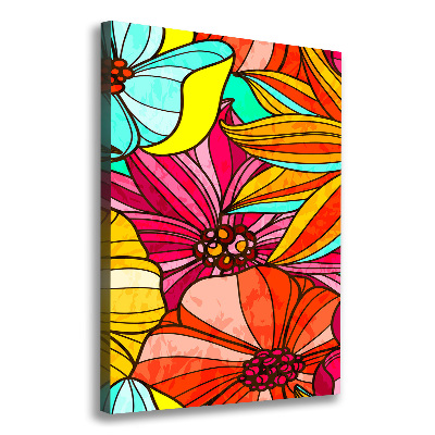 Canvas wall art Colorful flowers