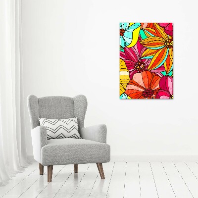 Canvas wall art Colorful flowers