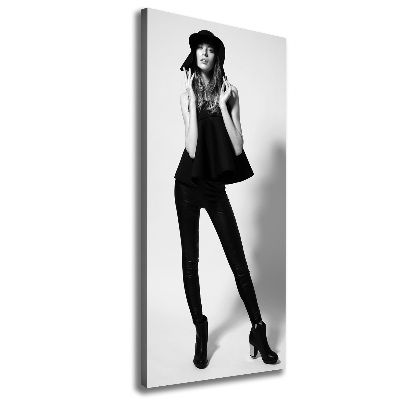 Canvas wall art A woman in black