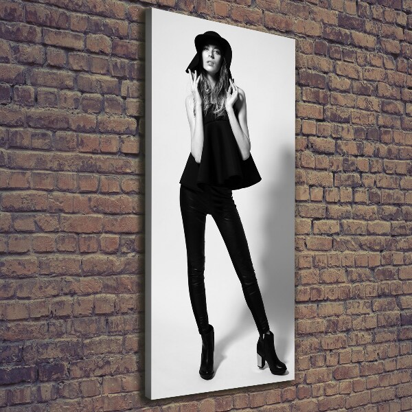 Canvas wall art A woman in black