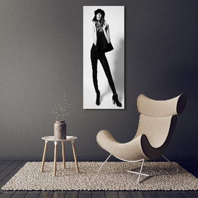 Canvas wall art A woman in black