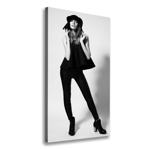 Canvas wall art A woman in black