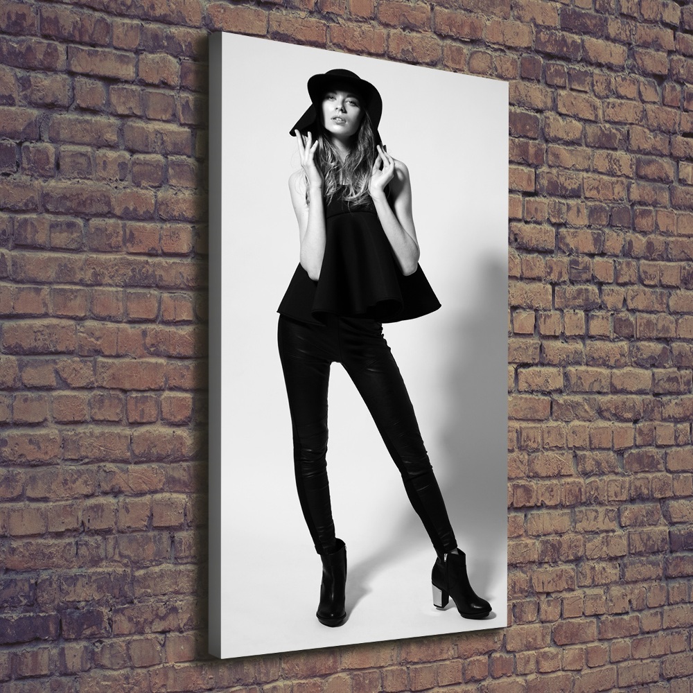 Canvas wall art A woman in black