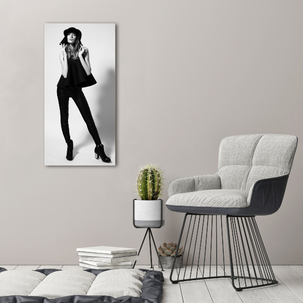 Canvas wall art A woman in black