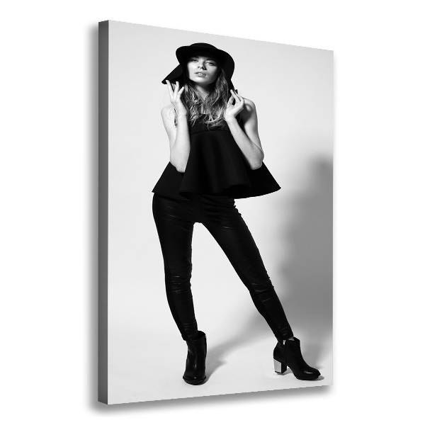 Canvas wall art A woman in black