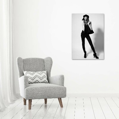 Canvas wall art A woman in black