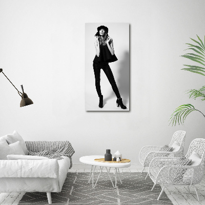 Canvas wall art A woman in black