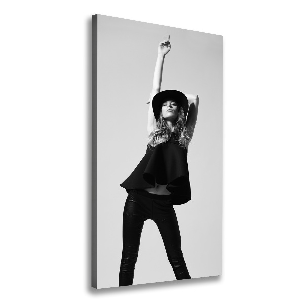 Canvas print A woman in black