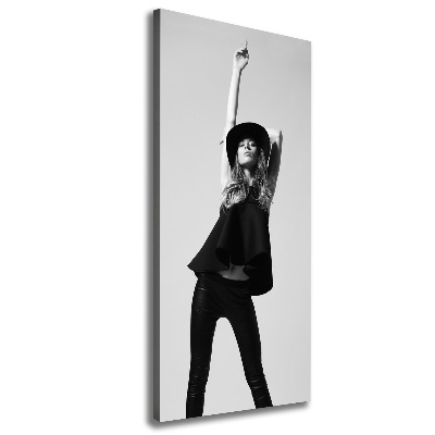 Canvas print A woman in black