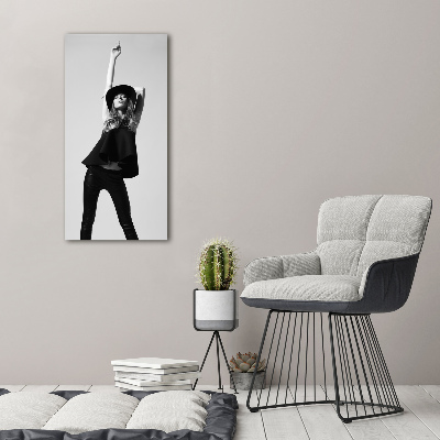 Canvas print A woman in black