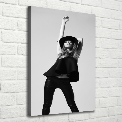 Canvas print A woman in black