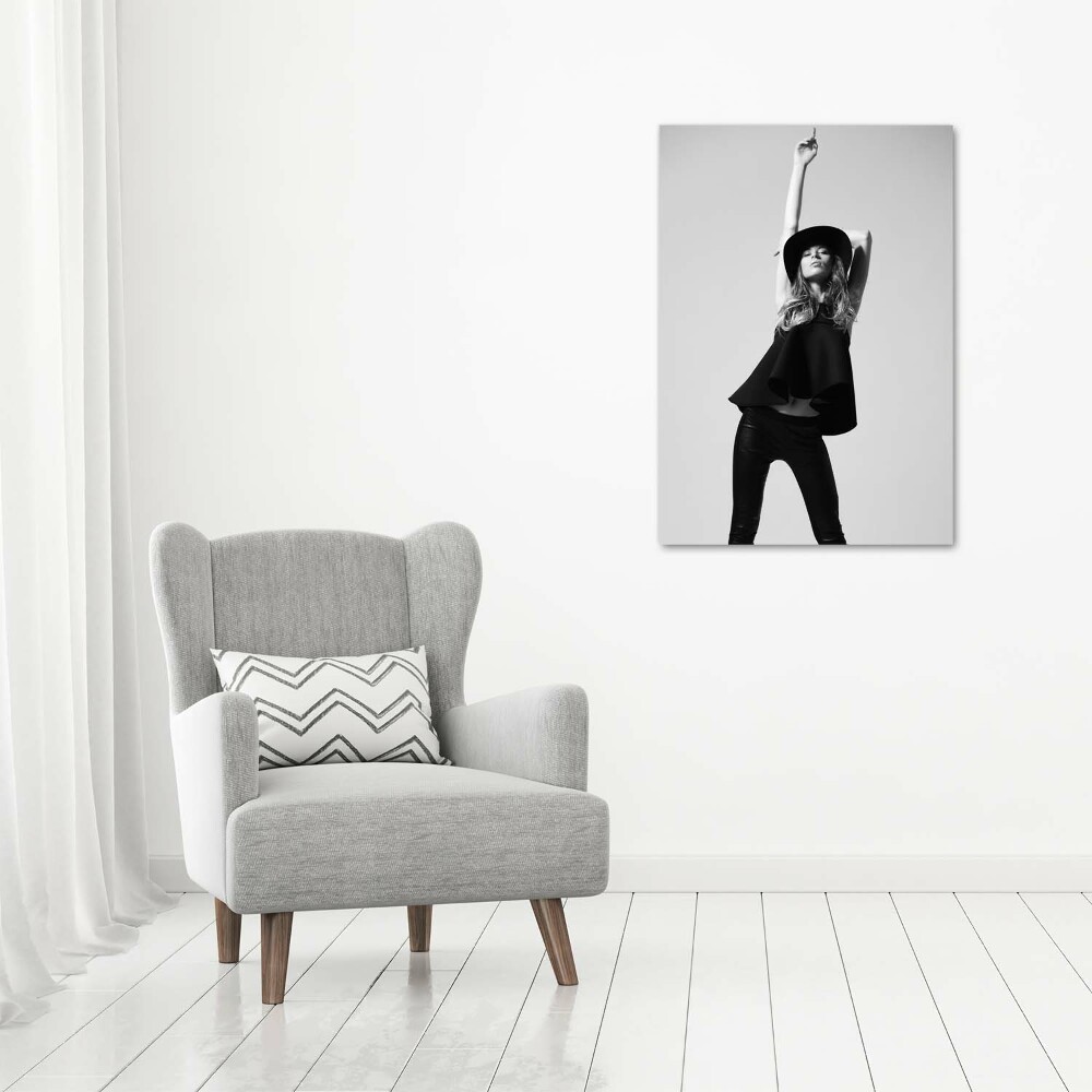 Canvas print A woman in black