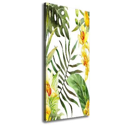 Large canvas wall art Tropical flowers