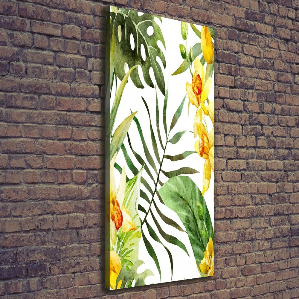 Large canvas wall art Tropical flowers