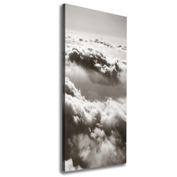 Wall art canvas large Flight over the clouds