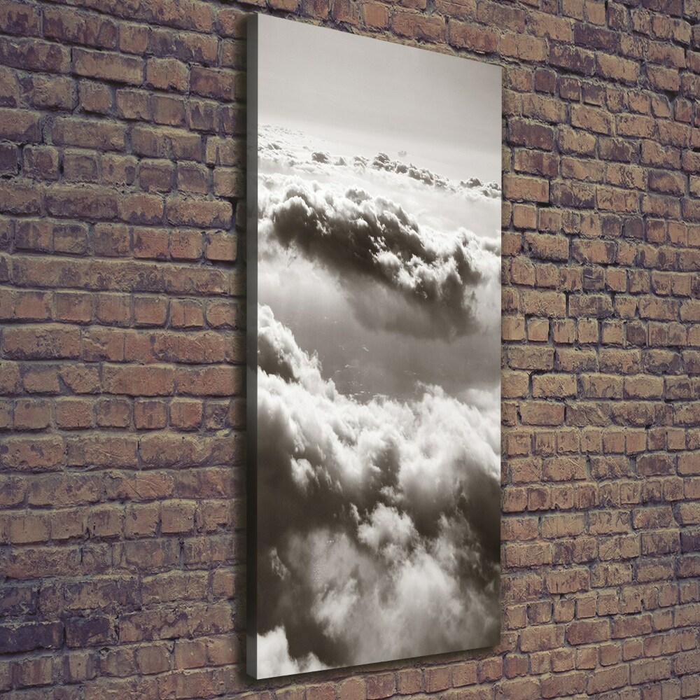 Wall art canvas large Flight over the clouds