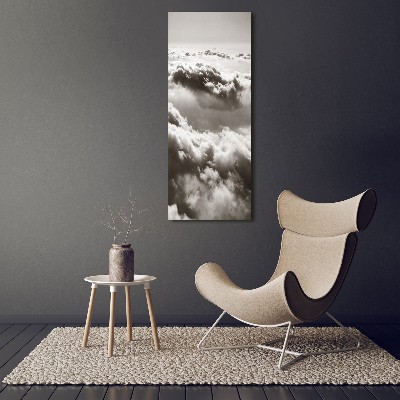 Wall art canvas large Flight over the clouds