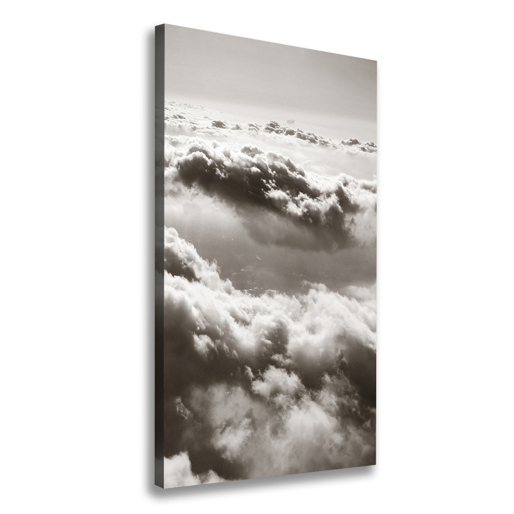 Wall art canvas large Flight over the clouds