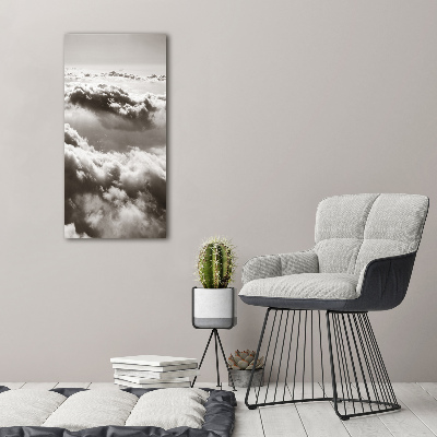 Wall art canvas large Flight over the clouds