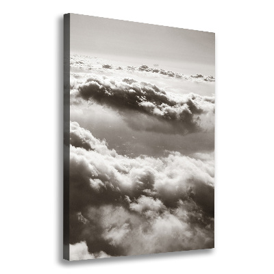 Wall art canvas large Flight over the clouds