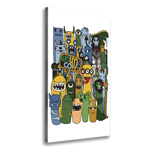 Canvas wall art Crazy monsters