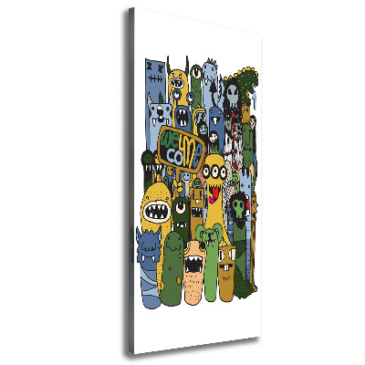 Canvas wall art Crazy monsters