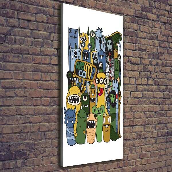 Canvas wall art Crazy monsters