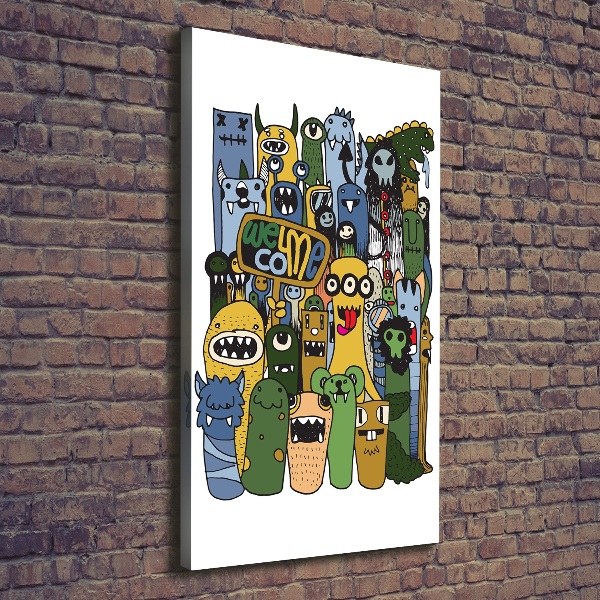 Canvas wall art Crazy monsters