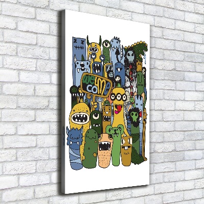 Canvas wall art Crazy monsters