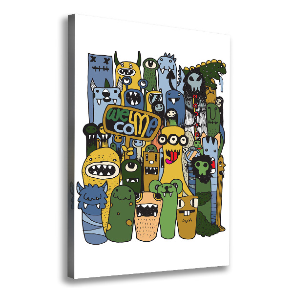 Canvas wall art Crazy monsters