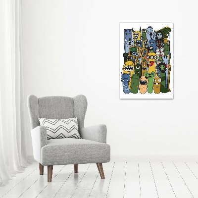 Canvas wall art Crazy monsters