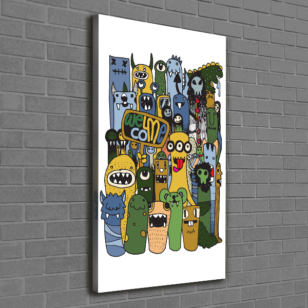 Canvas wall art Crazy monsters