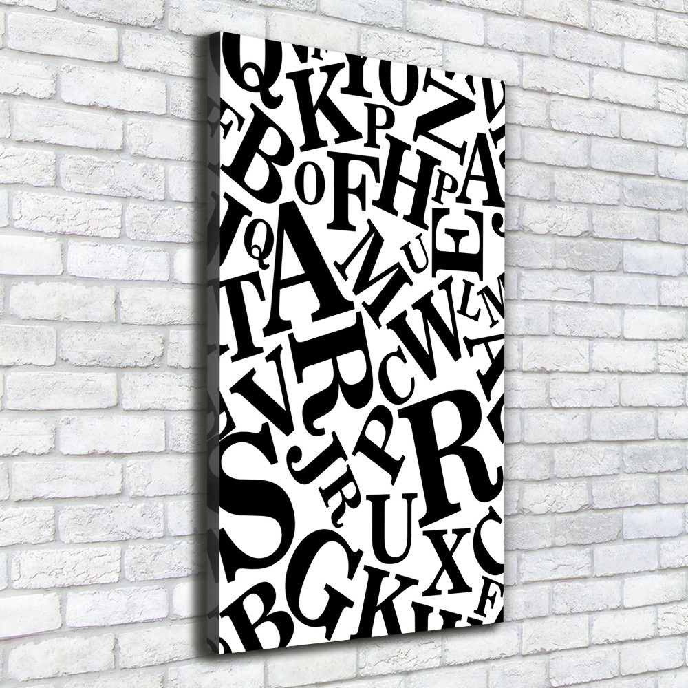 Canvas wall art Alphabet