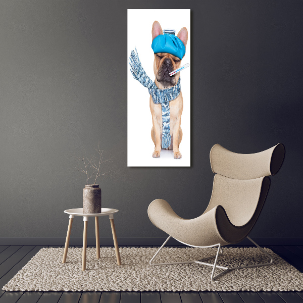 Wall art canvas large Sick dog