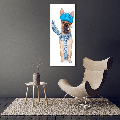 Wall art canvas large Sick dog