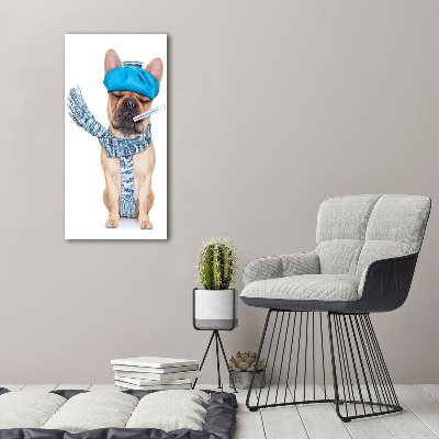 Wall art canvas large Sick dog