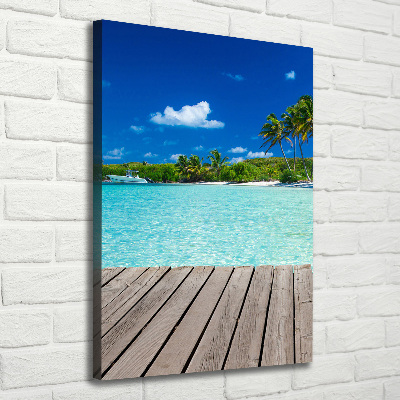 Large canvas wall art Tropical beach