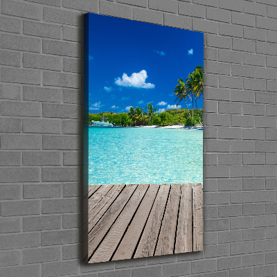 Large canvas wall art Tropical beach