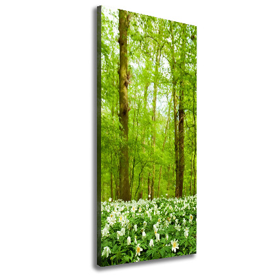 Large canvas wall art Flowers in the forest