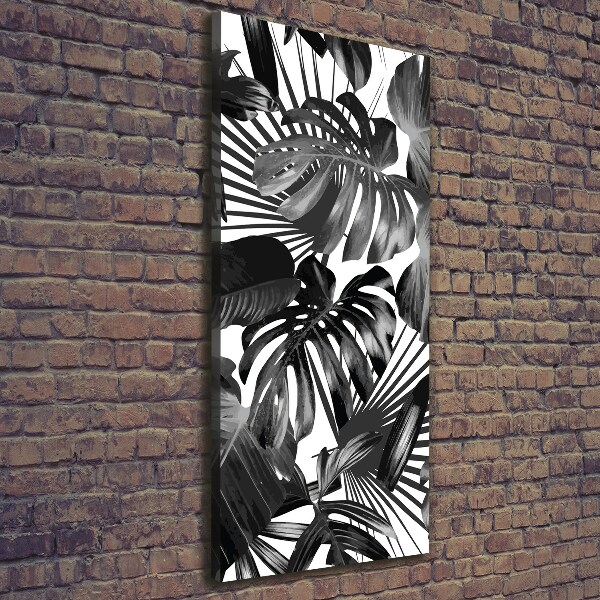 Wall art canvas large Tropical leaves