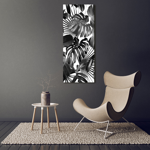 Wall art canvas large Tropical leaves