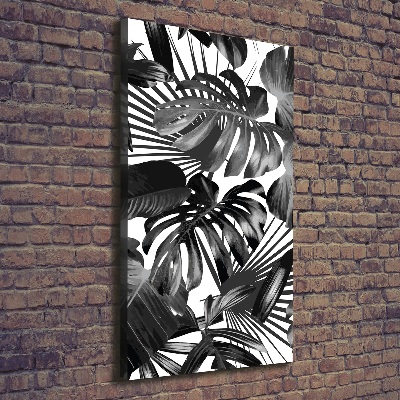 Wall art canvas large Tropical leaves