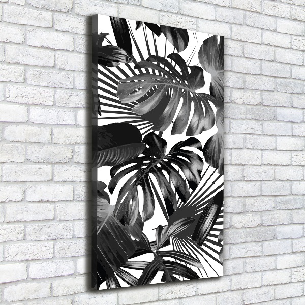 Wall art canvas large Tropical leaves