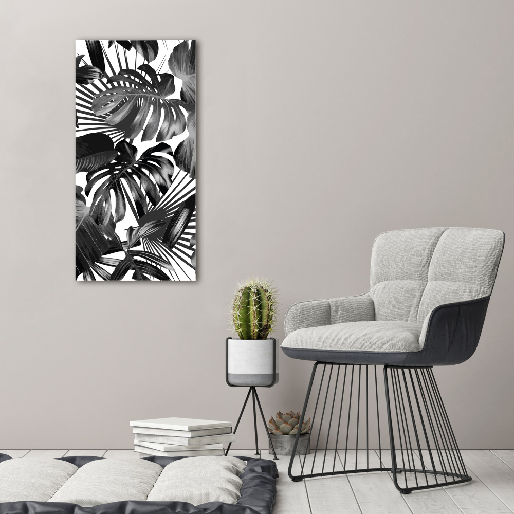 Wall art canvas large Tropical leaves